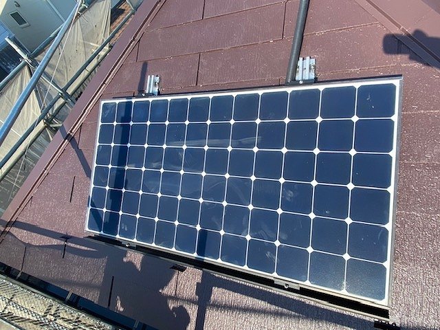 太陽光パネルの付け直し / 付け直したあと