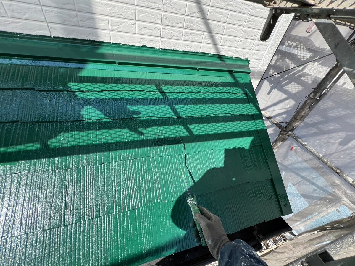 屋根 / 下屋根の上塗り