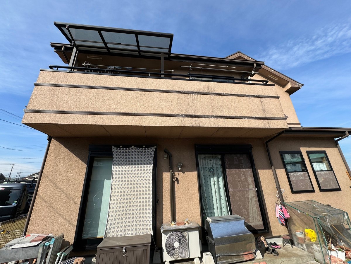 施工前のお庭側