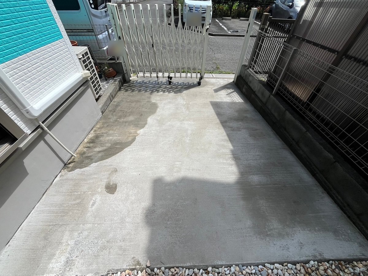 駐車場・通路の洗浄（7月26日） / 駐車場 洗浄後