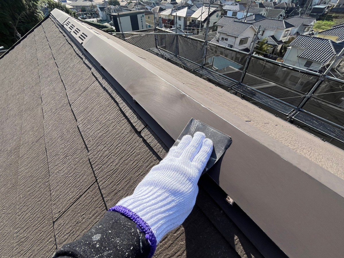 屋根 / 棟板金 / 目荒らし